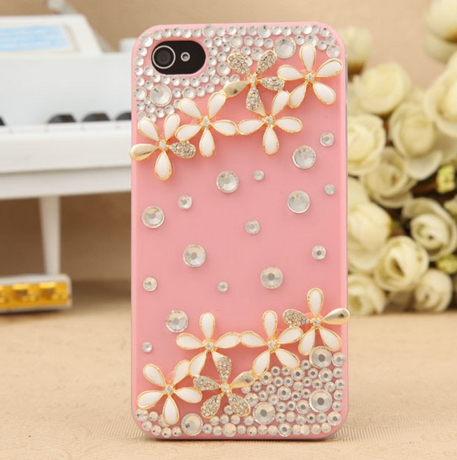 Handmade Crystal Case For Iphone 5 5s Iphone 4 4s Case Hard Back Cover